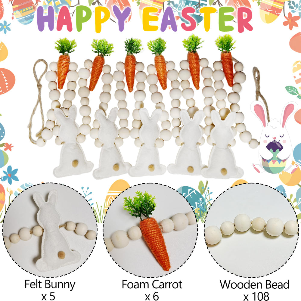 Gee Hut handcrafted Easter garland ships ready to hang indoors.