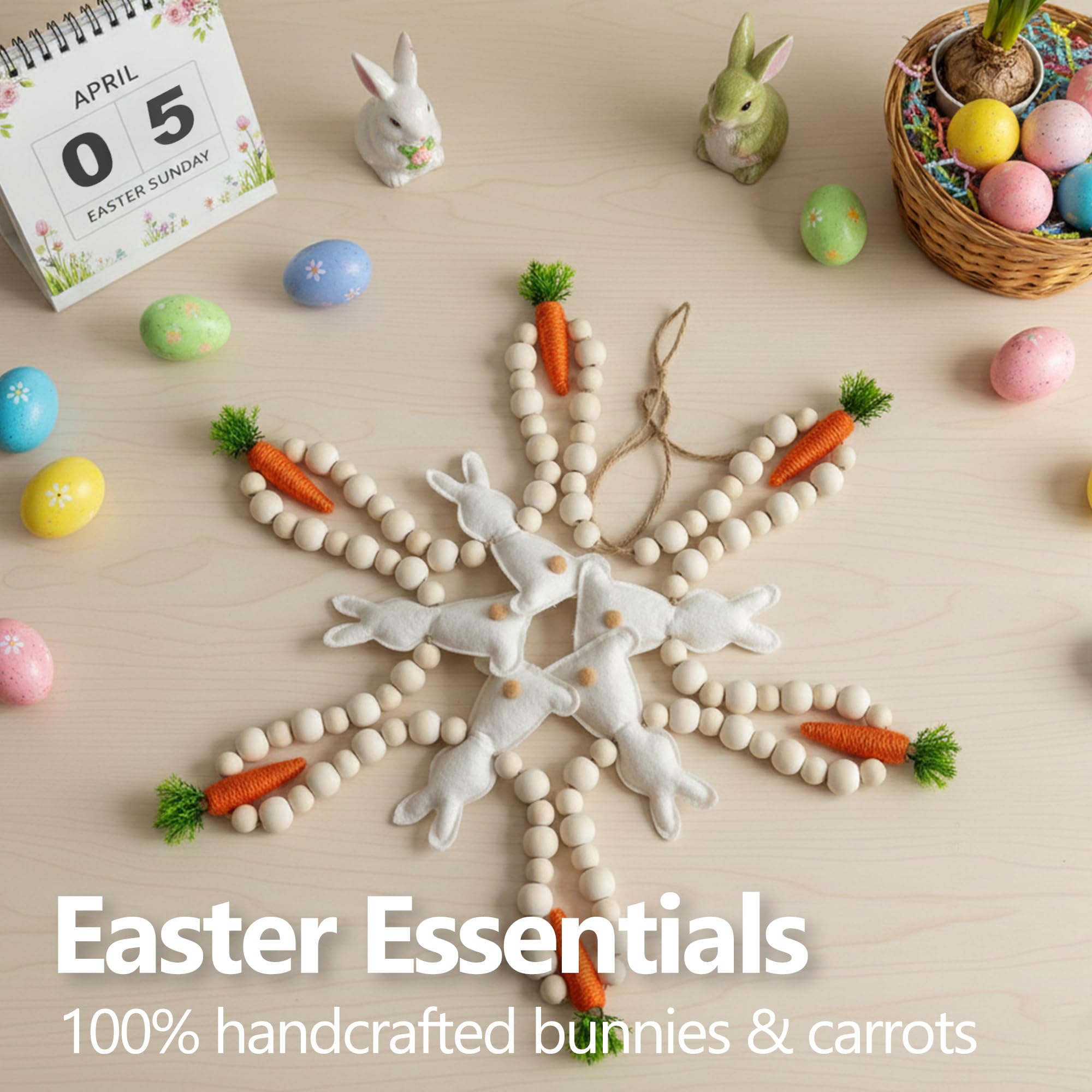 Gee Hut felt carrots brighten wall displays with cheerful color.