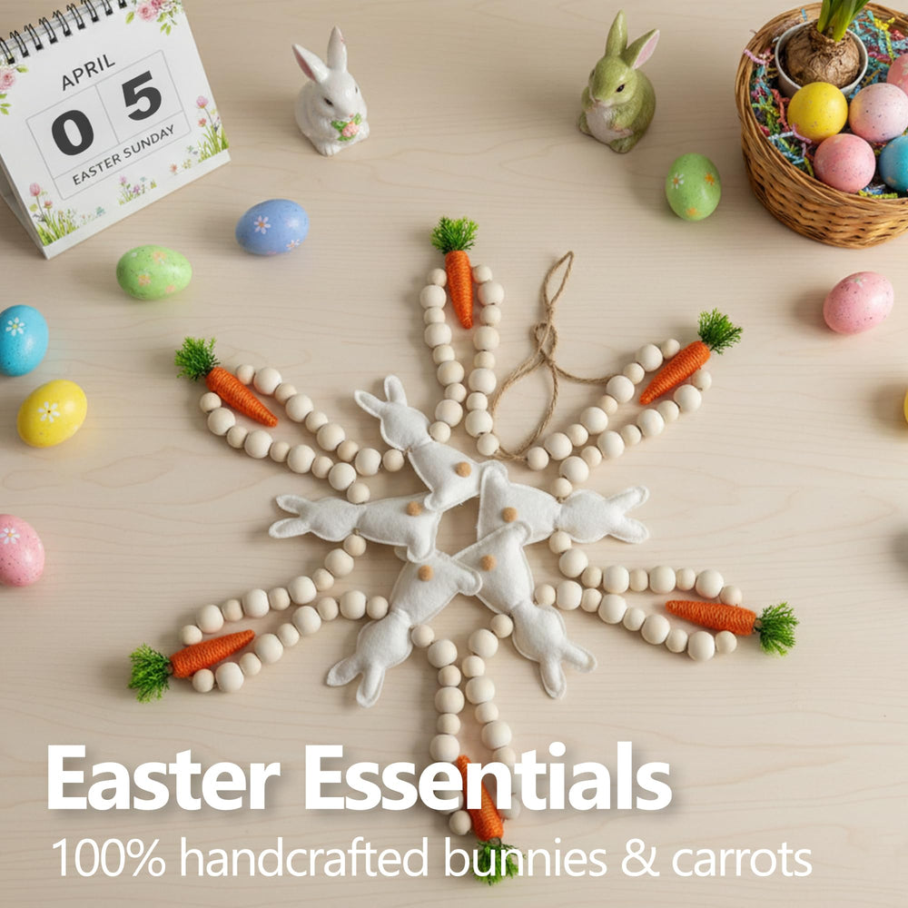 Gee Hut felt carrots brighten wall displays with cheerful color.