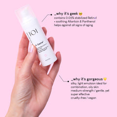 Geek & Gorgeous A-Game 5 serum dropper in use for precise application.