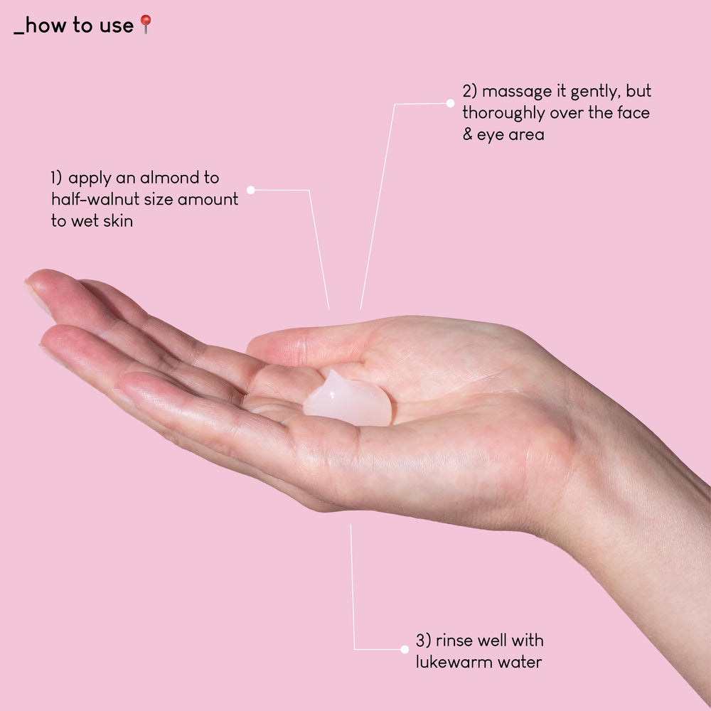 Geek & Gorgeous Jelly Joker used around the eyes shows safe cleansing.