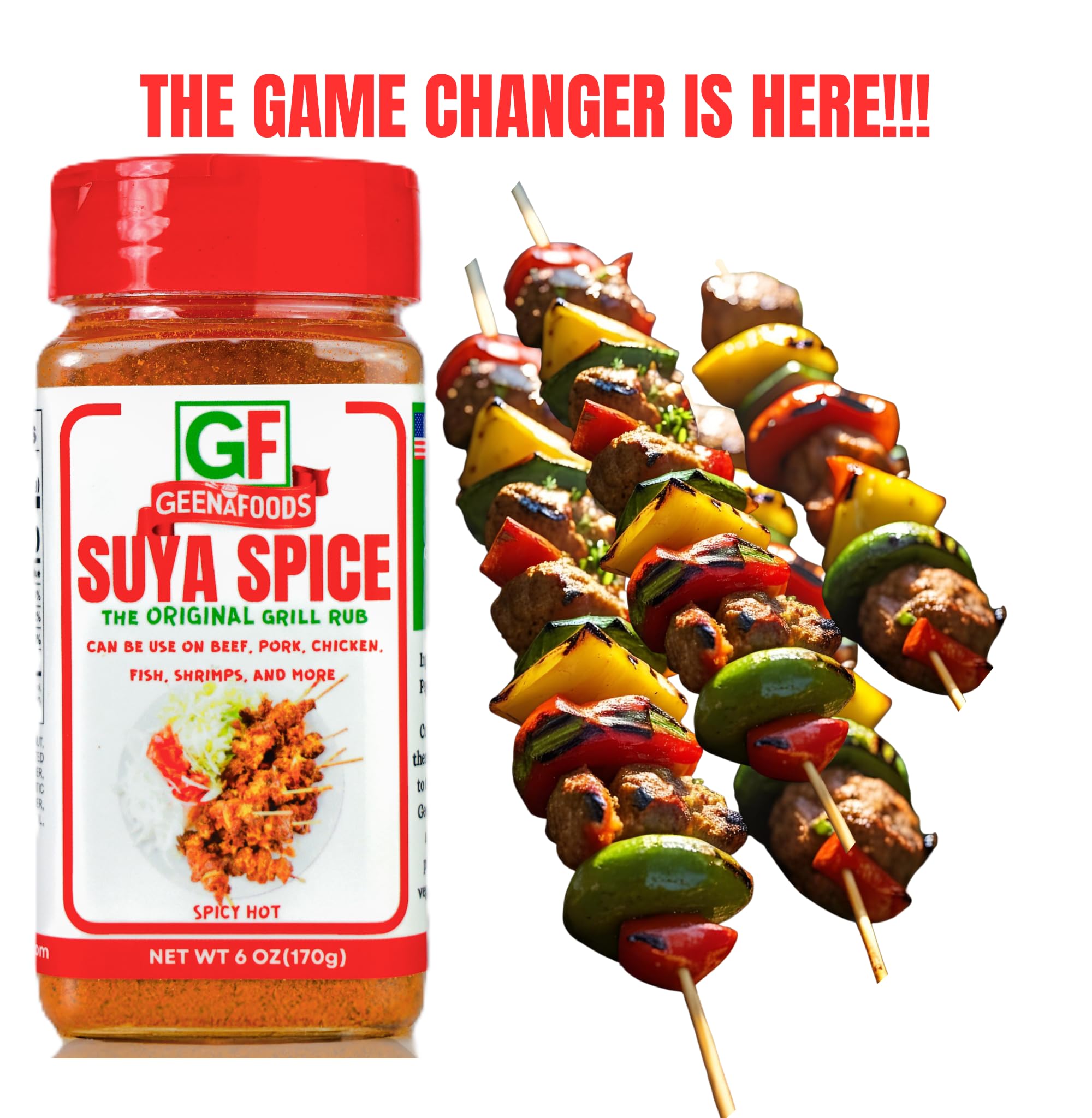 Geenafoods Suya Pepper packaging emphasizes USA-made craftsmanship
