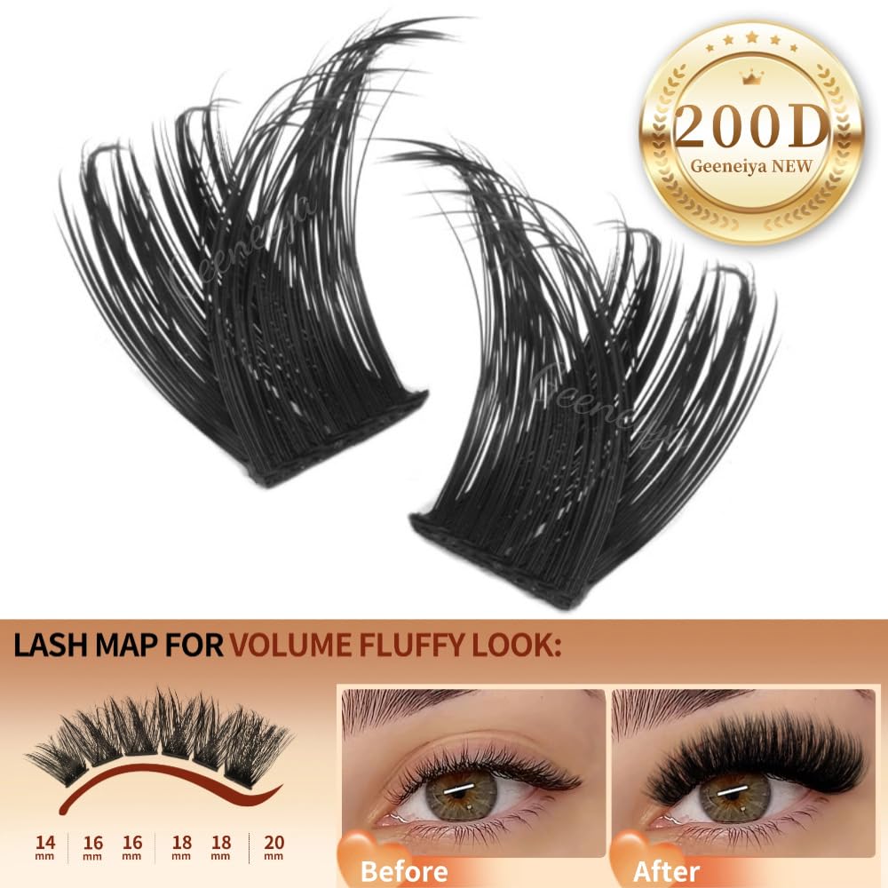 Geeneiya 10–18mm lash lengths enable customizable natural or mega volume looks.