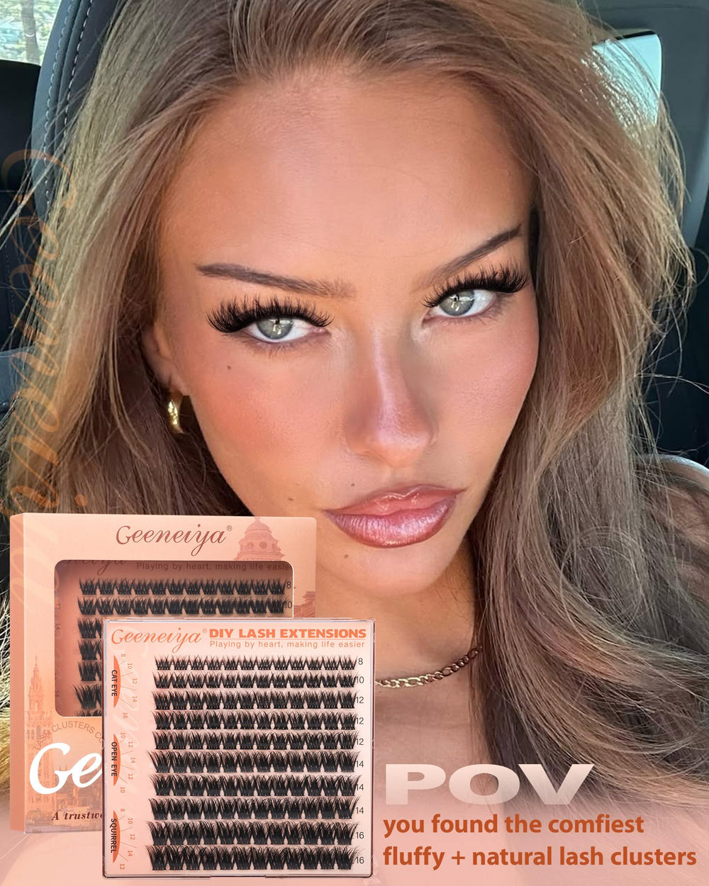 Geeneiya 3D fluffy-effect lashes lift and blend for a soft, natural finish