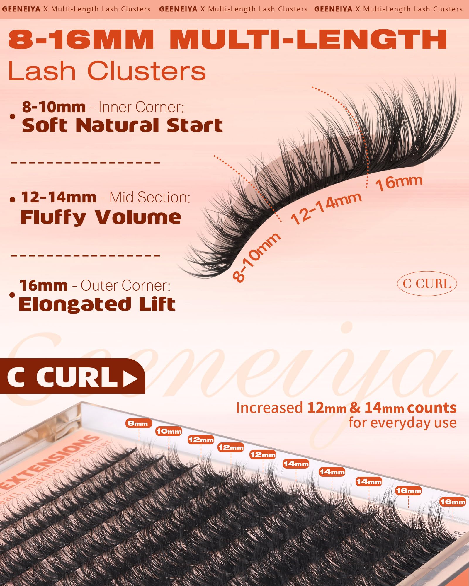 Geeneiya beginner-friendly DIY lash extensions attach easily at home