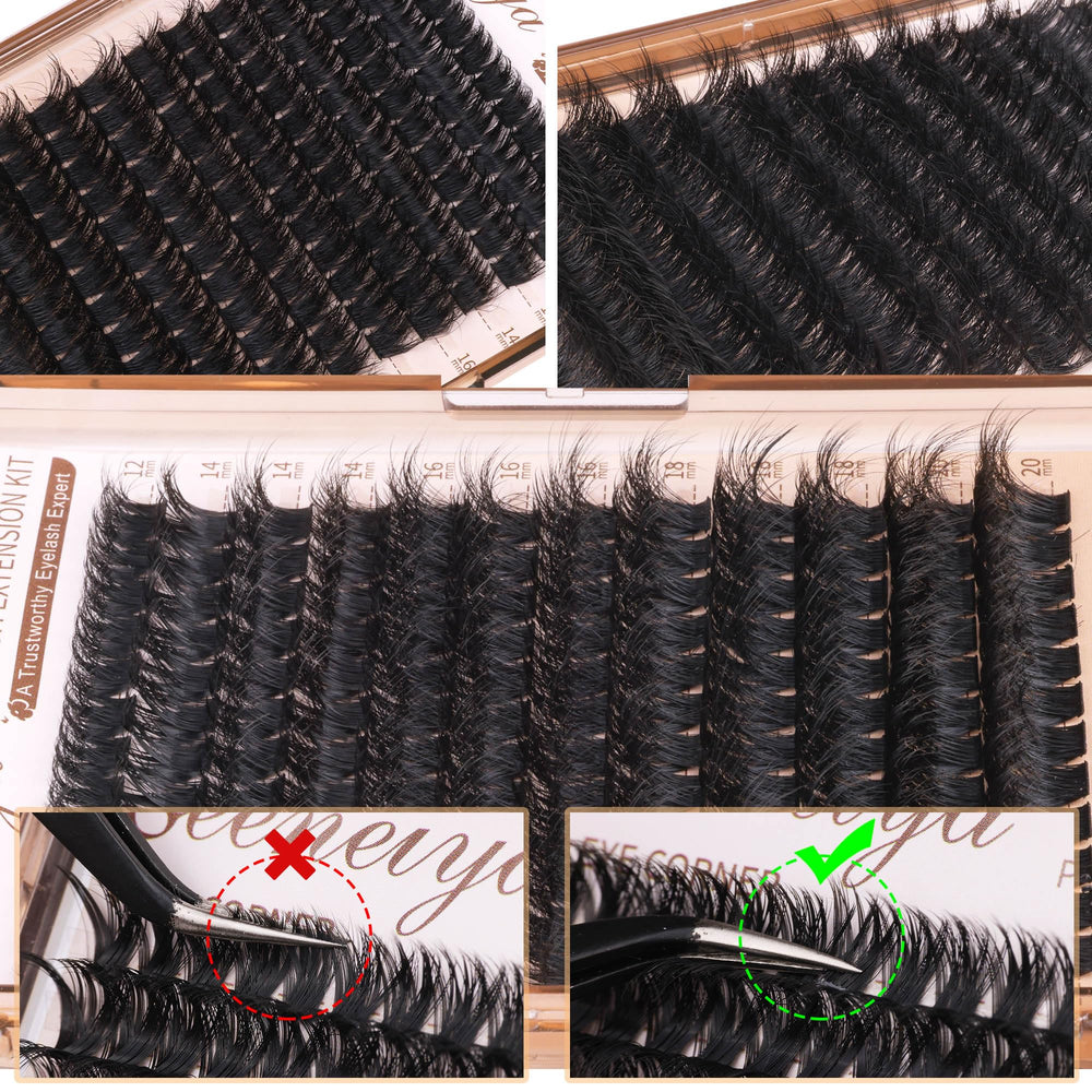 Geeneiya beginner-friendly clusters for DIY salon-quality lashes.