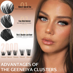 Geeneiya D curl wispy clusters provide dramatic curl and fullness.