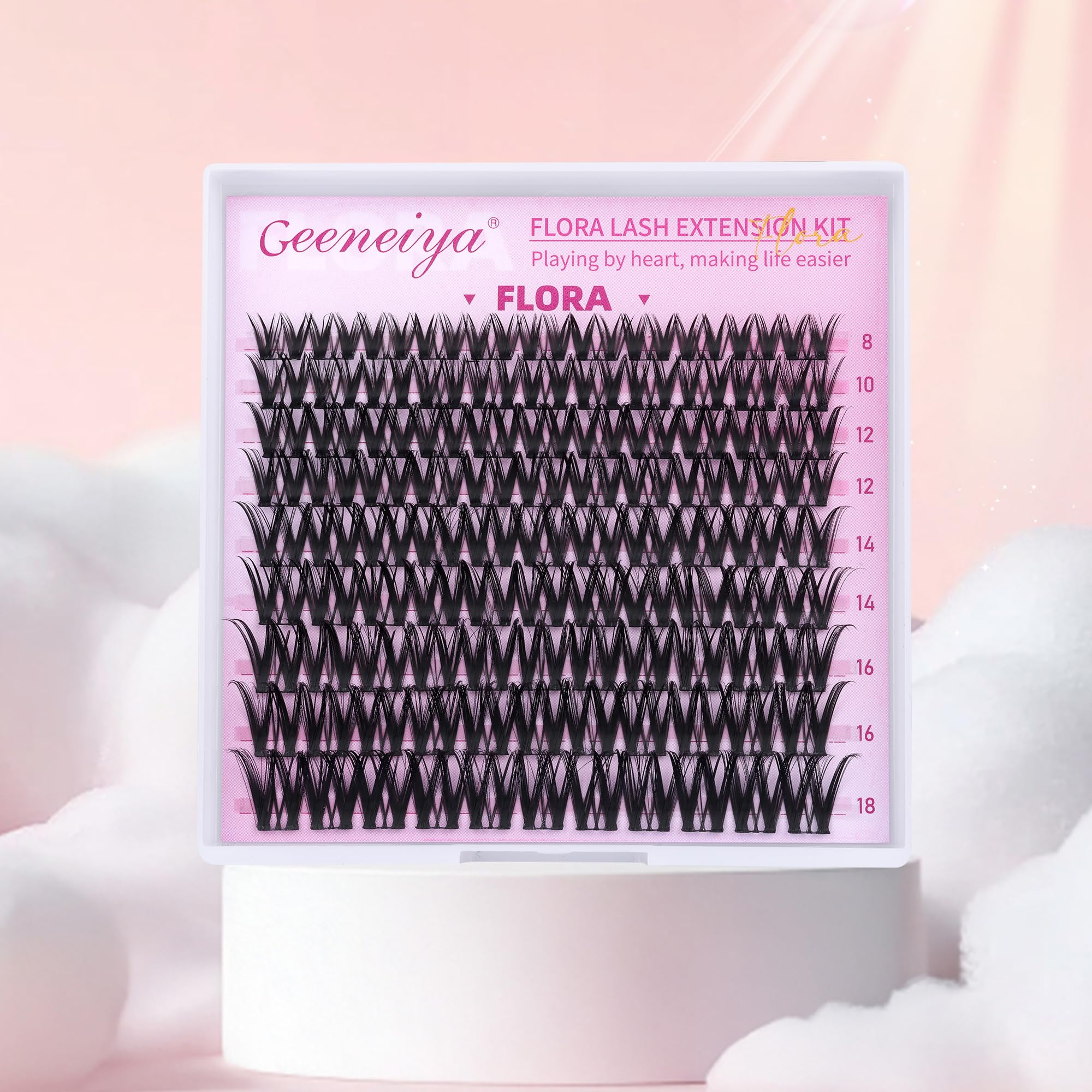 Geeneiya Flora Lash Clusters: beginner-friendly application in minutes