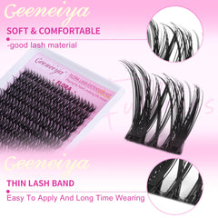 Geeneiya Flora Lash Clusters: featherlight spikes for all-day comfort