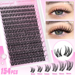 Geeneiya Flora Lashes Bond and Seal applied for secure wear up to 72 hours.