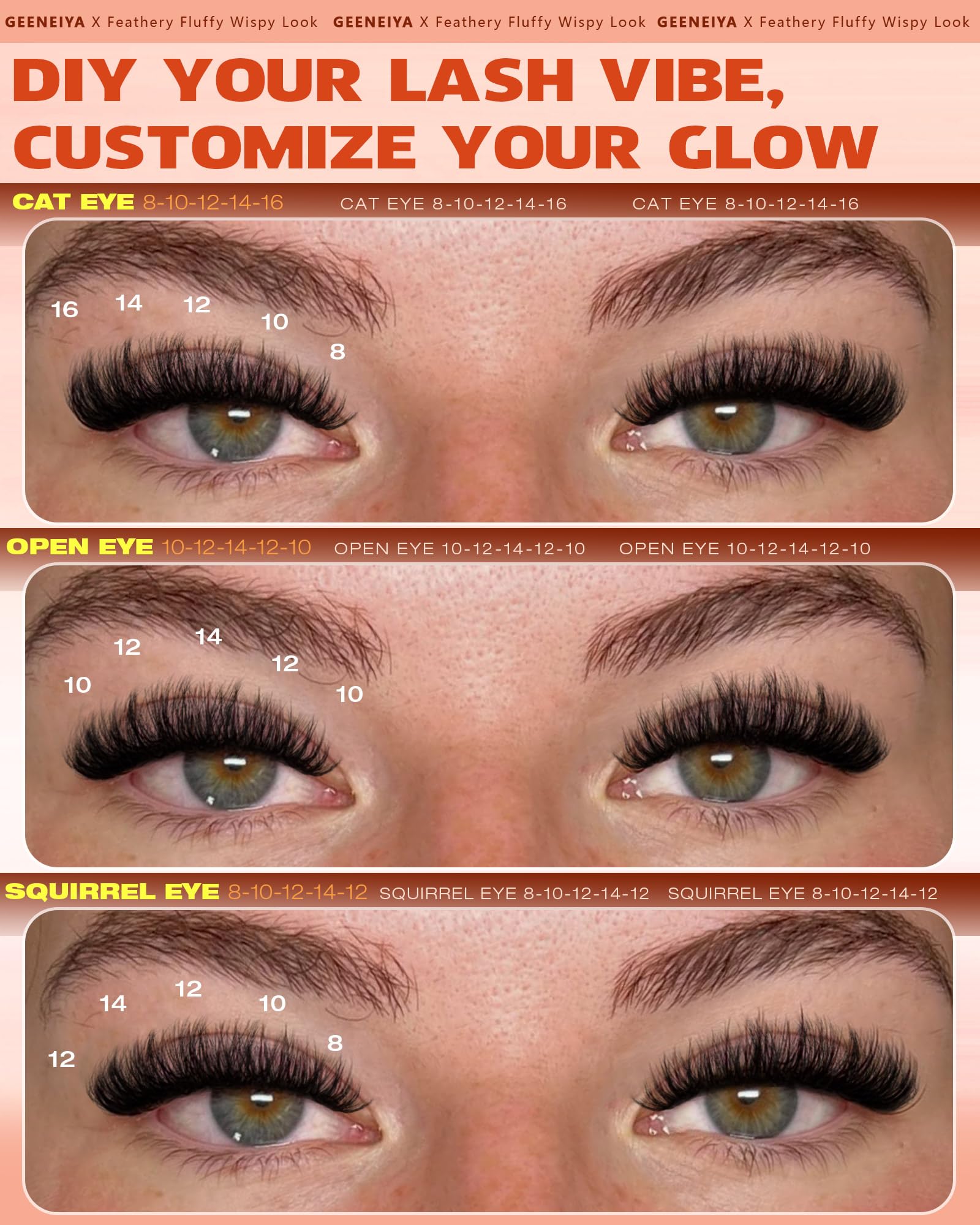 Geeneiya Fluffy Lash Clusters beginner-friendly DIY application at home.