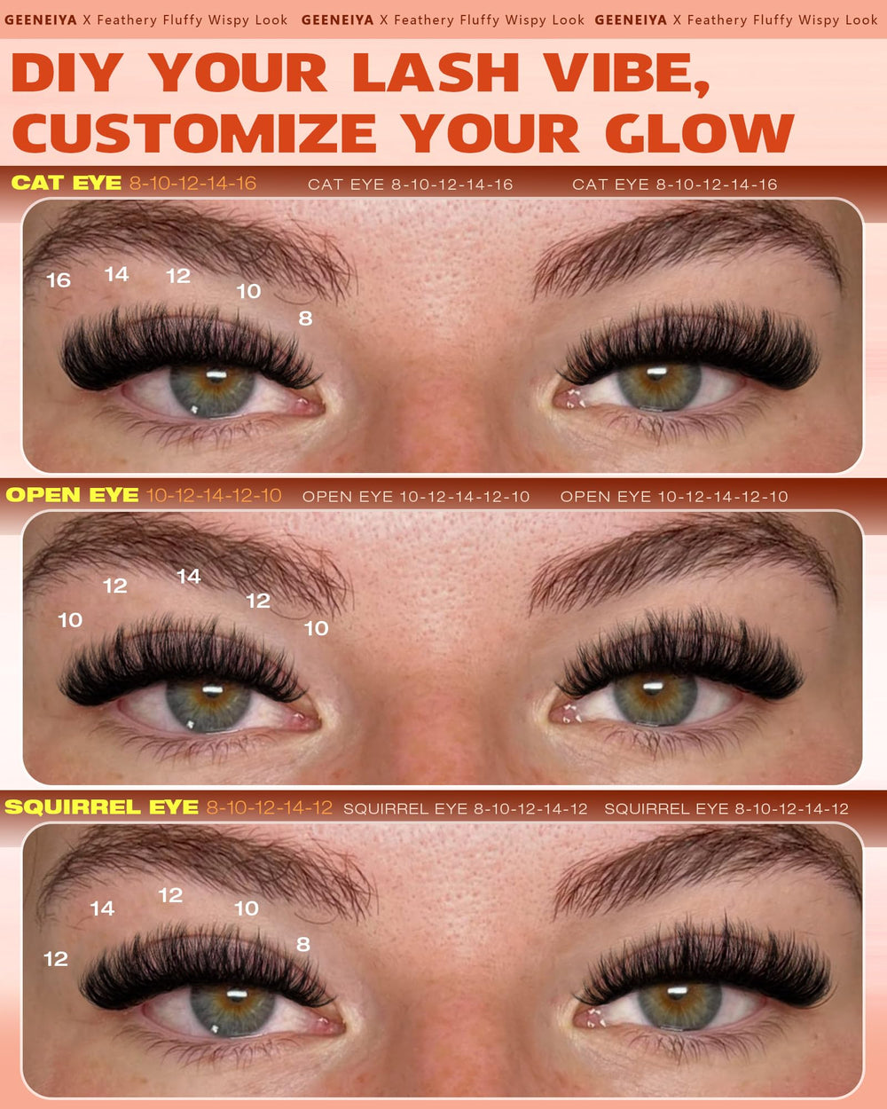 Geeneiya Fluffy Lash Clusters beginner-friendly DIY application at home.