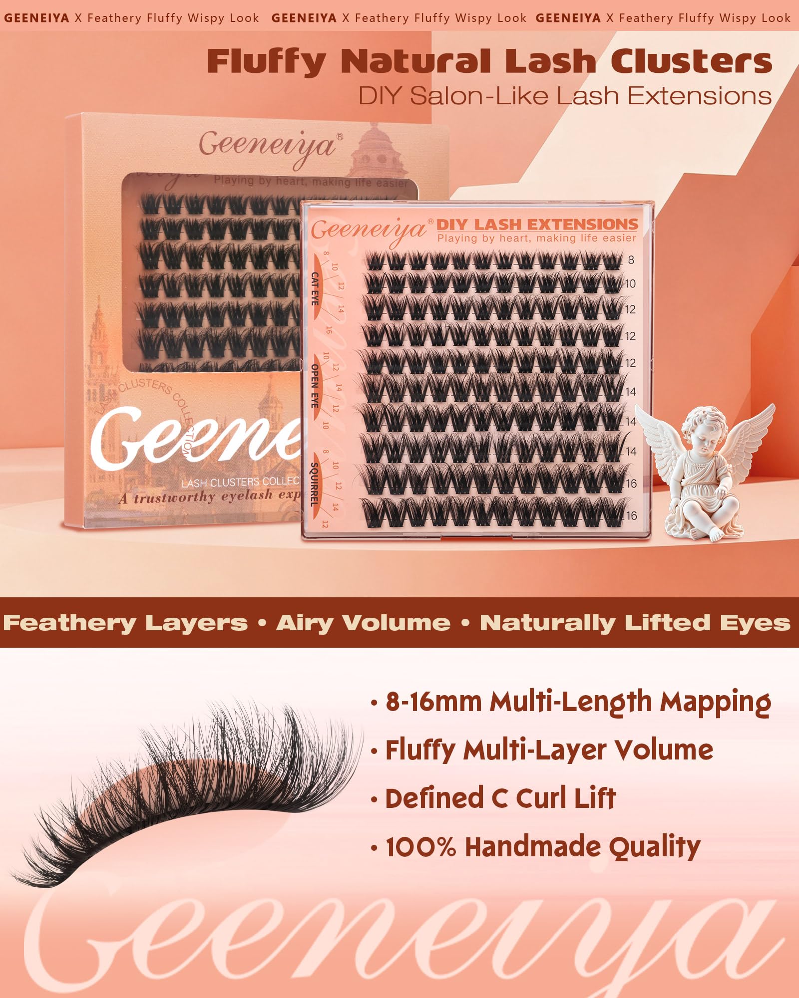 Geeneiya Fluffy Lash Clusters durable and reusable with proper care.
