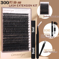 Geeneiya lash bond and seal for durable cluster adhesion