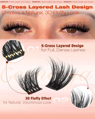 Geeneiya multi-directional fibers mimic salon lashes for versatile looks