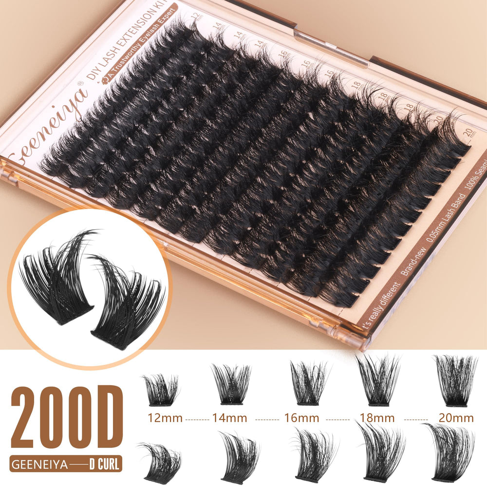 Geeneiya new design 200D clusters create dense, easy application.