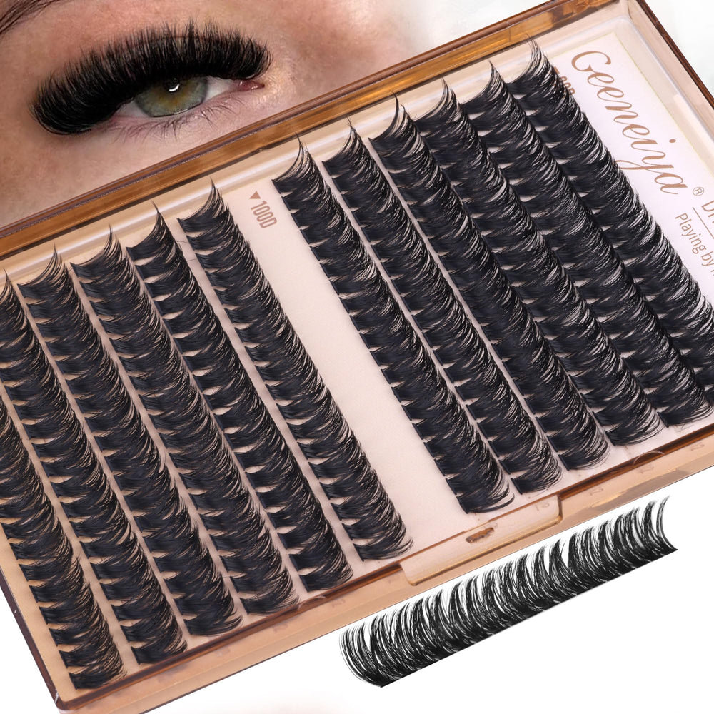 Geeneiya D curl clusters deliver defined curl for everyday eyelash enhancement.