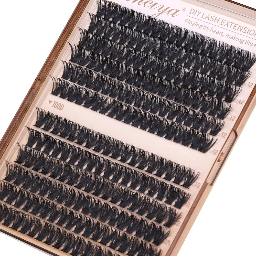 Geeneiya professional-look-at-home clusters offer customizable lash maps.