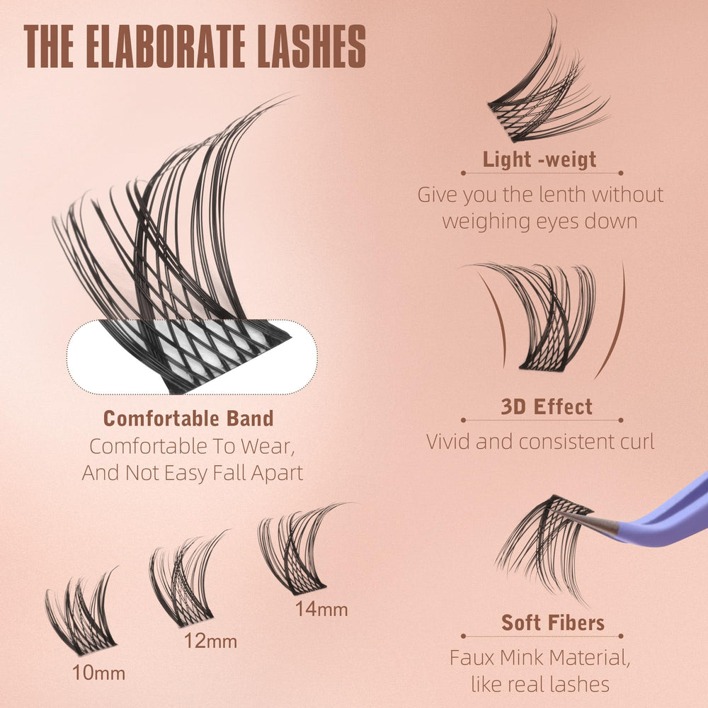 Geeneiya seamless-fit lashes blend with natural lashes for comfortable wear.