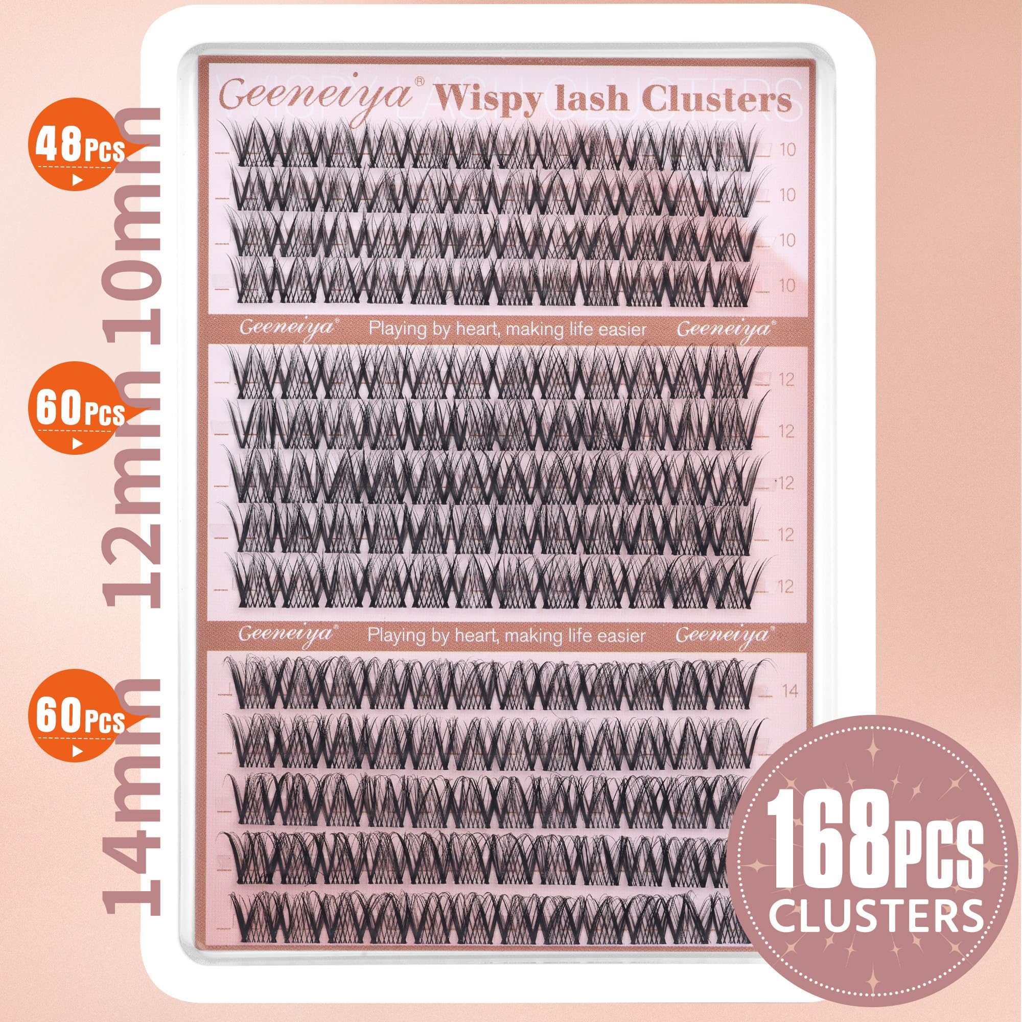 Geeneiya waterproof lash clusters stay put through daily activities and workouts.