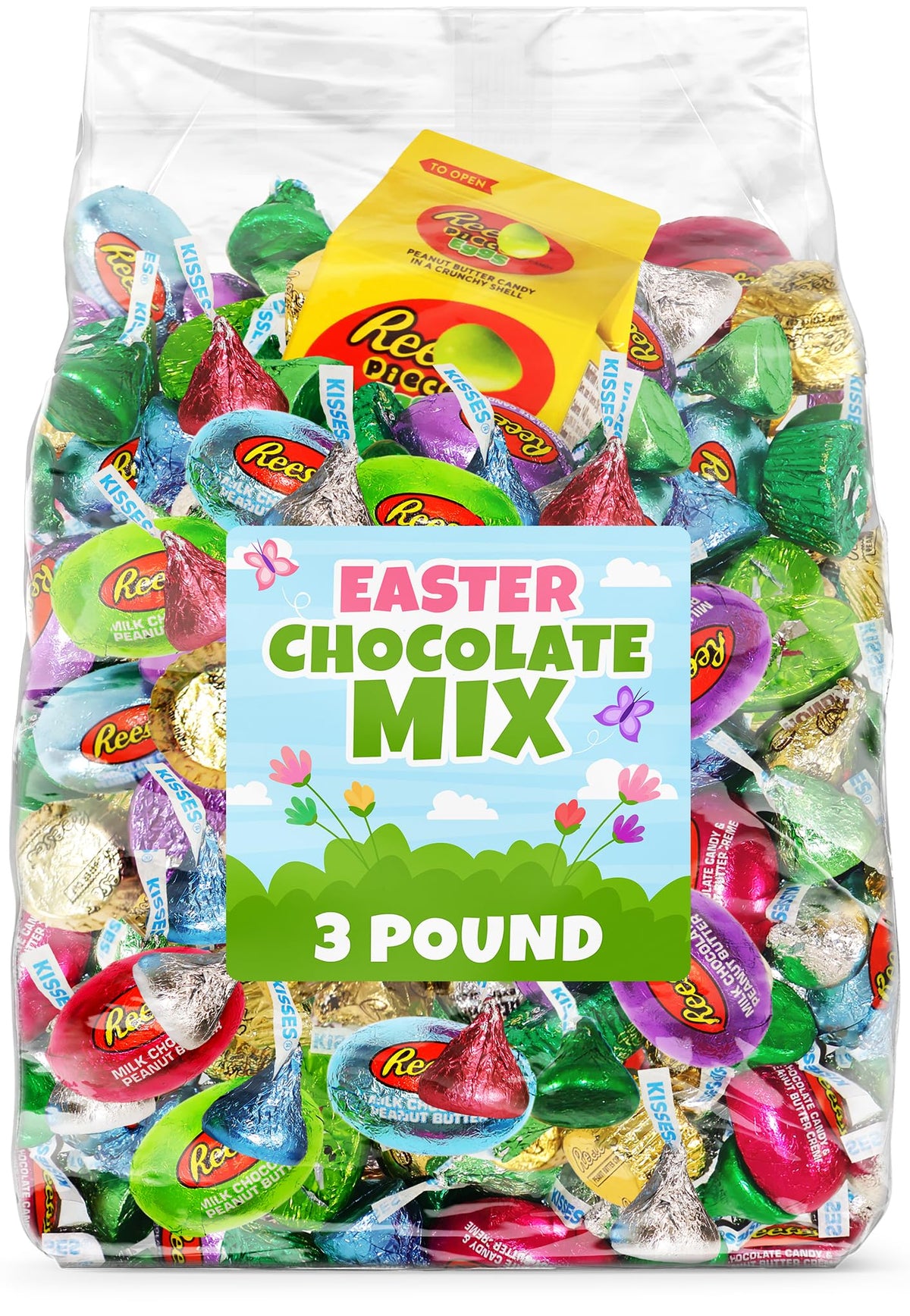 GEEOOLLAH Easter chocolate assortment in spring foil colors, ideal for gifting and party favors