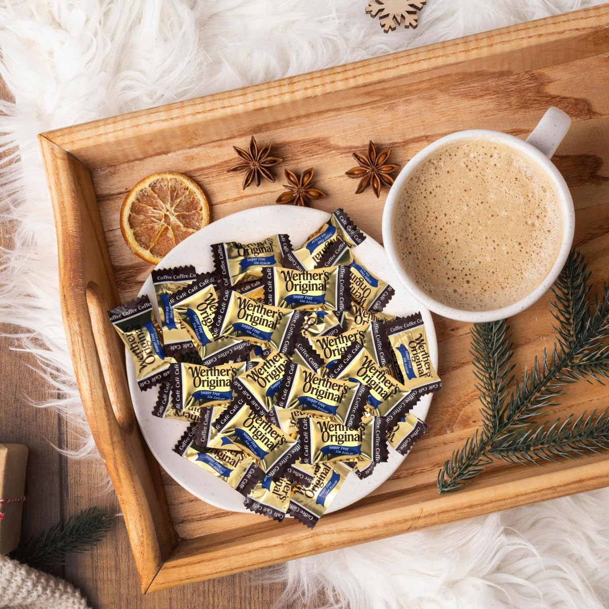 GEEOOLLAH individually wrapped coffee caramel bites for convenient snacking.