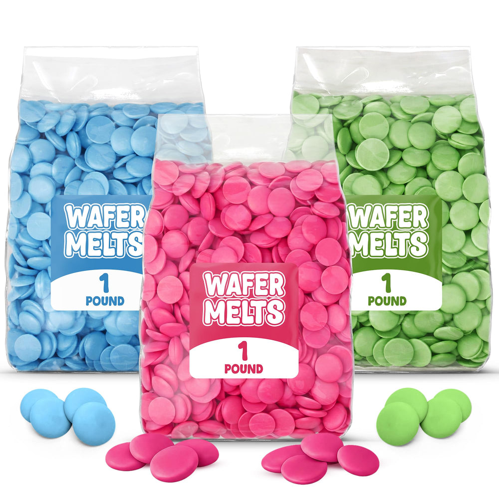 GEEOOLLAH pastel blue melts ideal for cake pops and Easter treats.