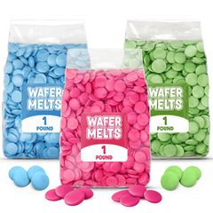 GEEOOLLAH pastel blue melts ideal for cake pops and Easter treats.