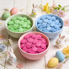 GEEOOLLAH pastel green melts great for candy eggs and spring desserts.