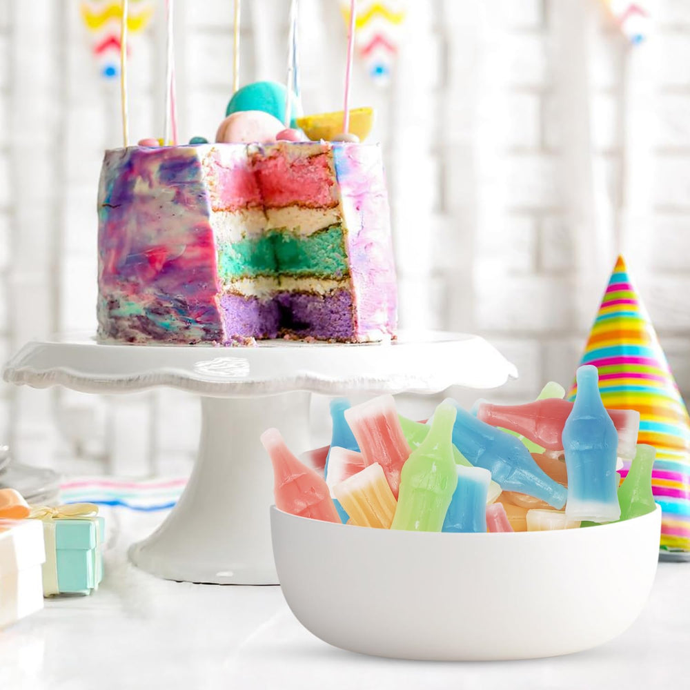 GEEOOLLAH wax bottle candy bright colors on a dessert table
