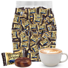 GEEOOLLAH Werther's Original sugar-free coffee caramel candy pack, a guilt-free coffee caramel treat.