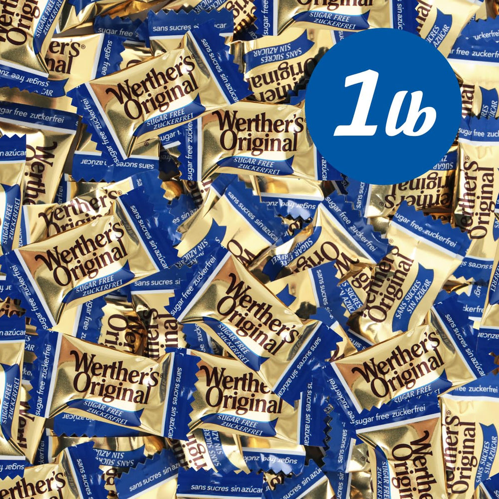 GEEOOLLAH Werther's Original Sugarfree caramel 1lb bag, shareable caramel indulgence