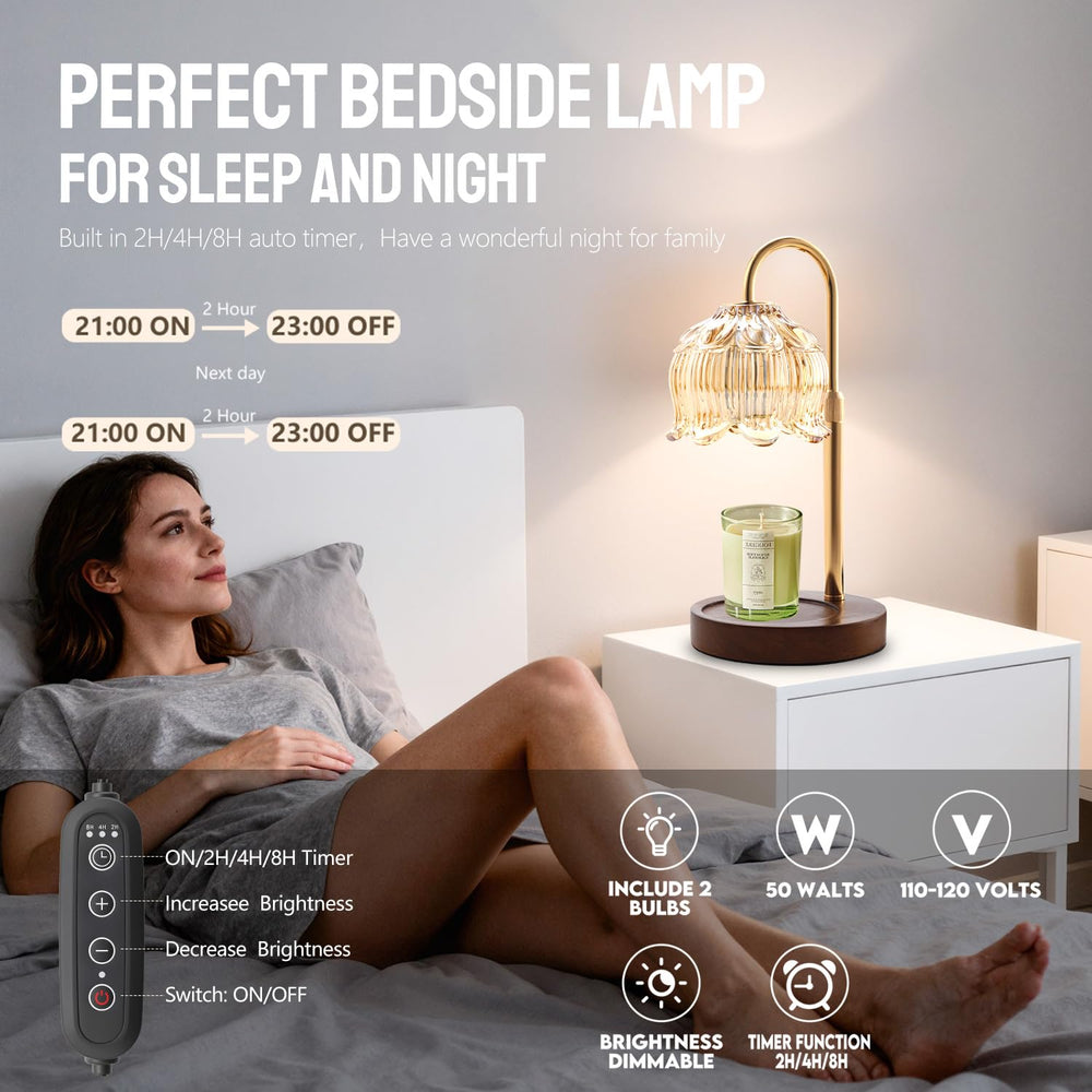 GEEZO Fragrance Candle Warmer Lamp dimmer levels for mood lighting