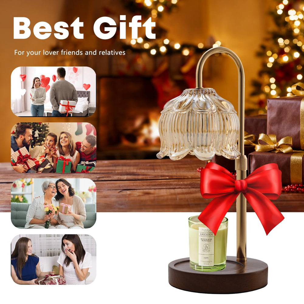 GEEZO Fragrance Candle Warmer Lamp night light mode with soft glow