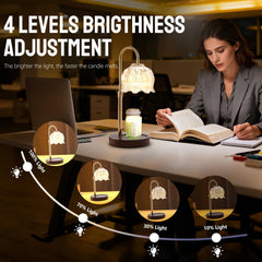 GEEZO Fragrance Candle Warmer Lamp timer function for safe fragrance scheduling