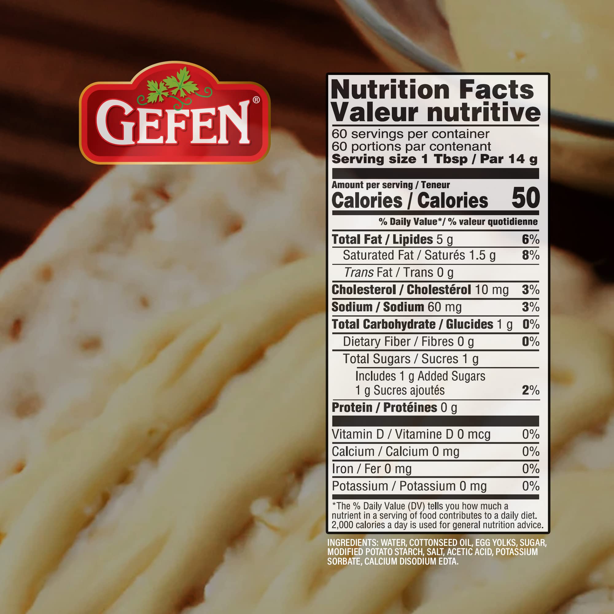 Gefen Light Mayo bottle pour demonstrates versatile use on sandwiches and salads