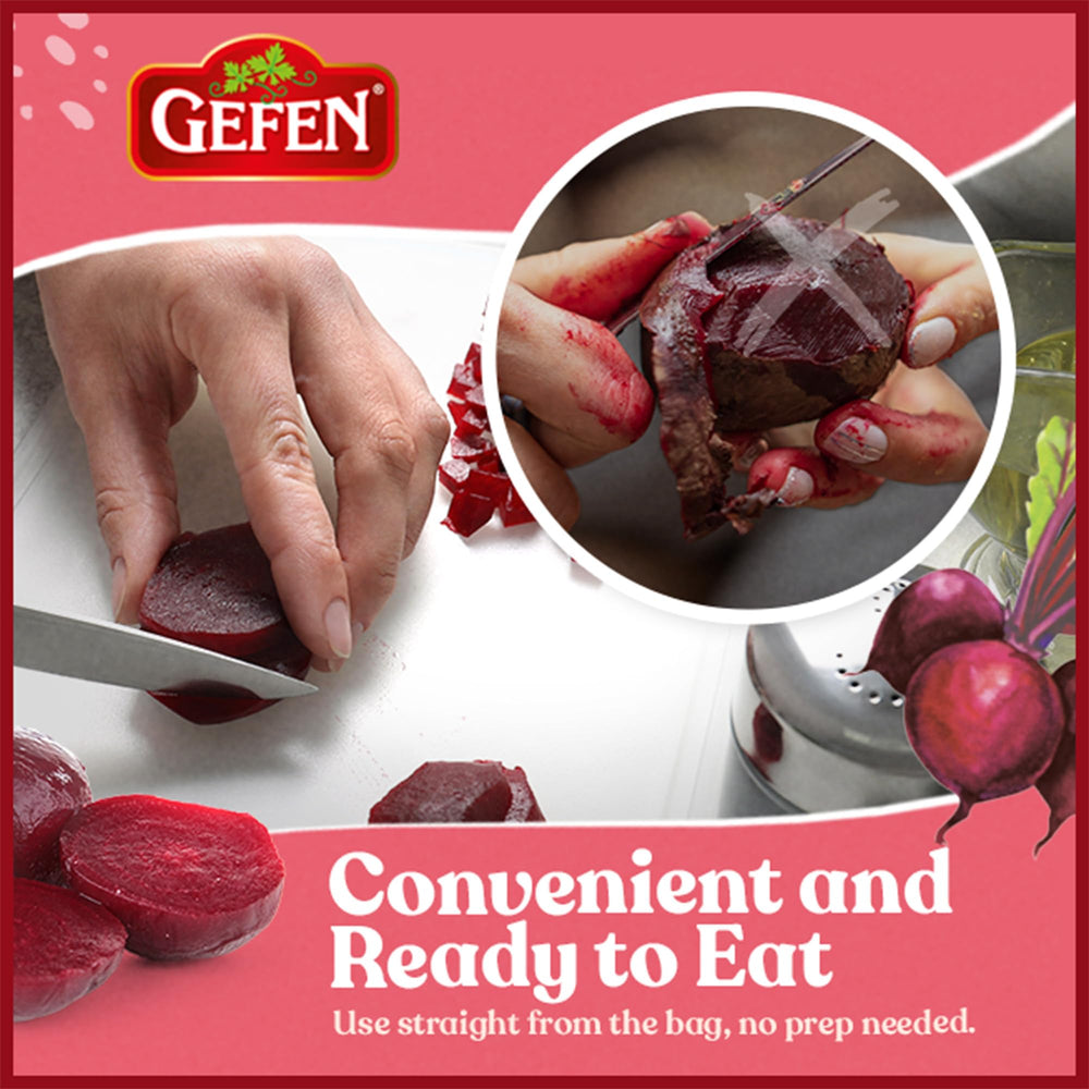 Kosher Parve Gefen beets ideal for salads and dips.