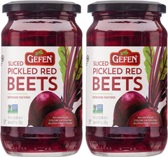Gefens sliced pickled beets in a jar, ideal salad topper and snack