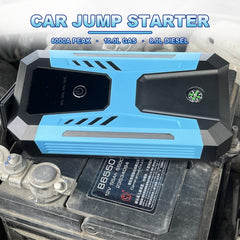 GEHOPOW 12V jump starter in use, showing safe operation and quick engine start potential.