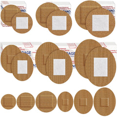 Geiserailie 120pc round and oval fabric bandages set for small facial wounds, breathable protection