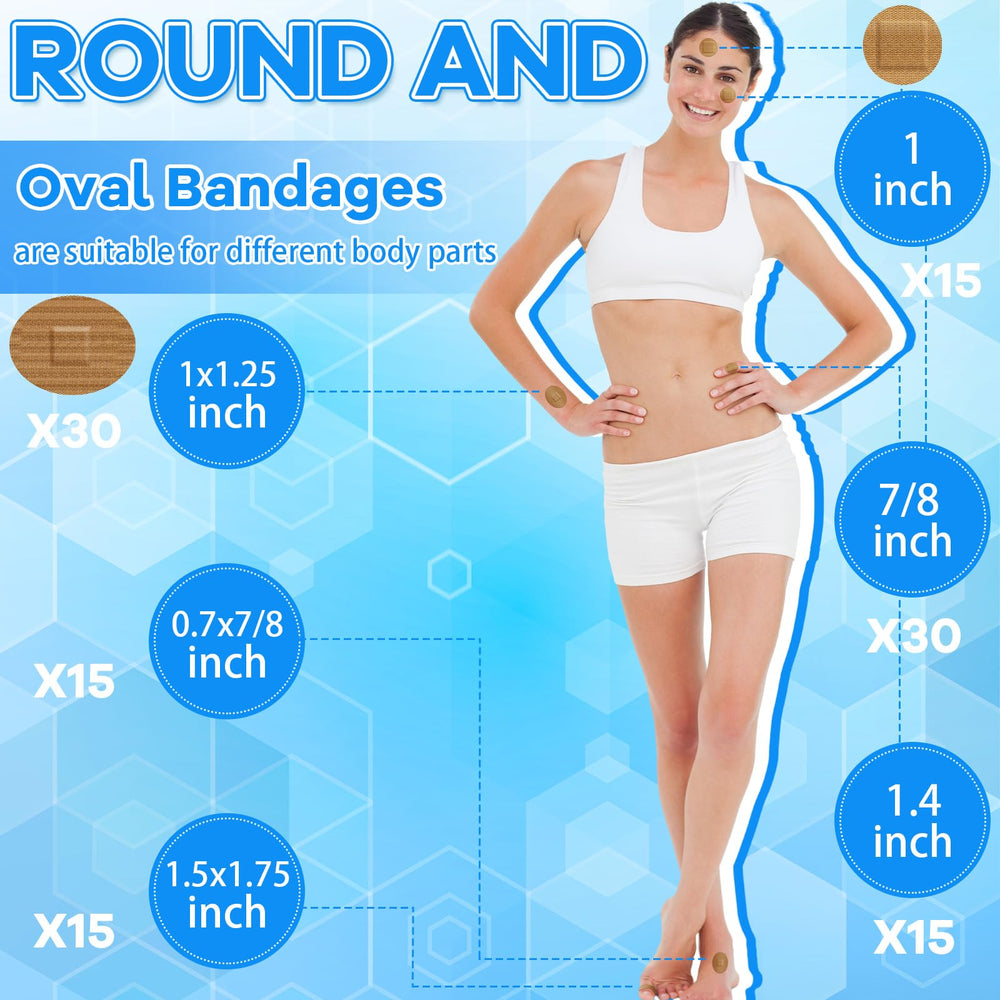 Geiserailie 1.4-inch round bandage for small-area coverage on skin