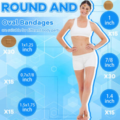 Geiserailie 1.4-inch round bandage for small-area coverage on skin