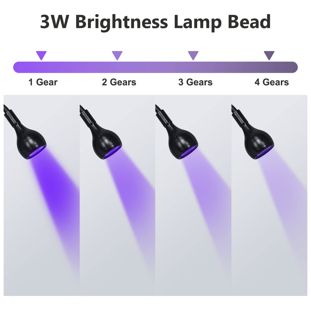 Geisofu lamp clip base secures the device during nail drying.