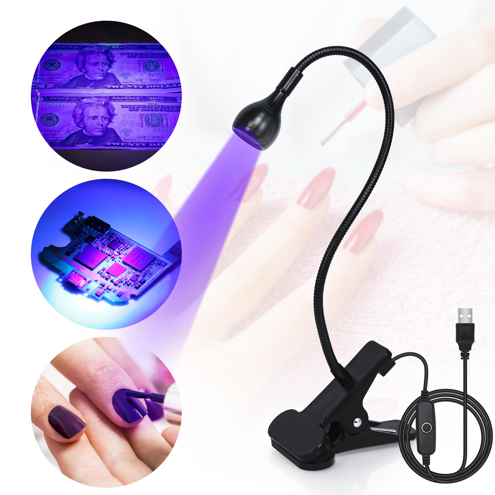 Portable Geisofu UV nail lamp suitable for travel and home use.
