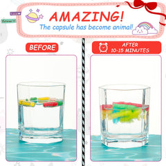 Gejoy sea creature capsules reveal foam sea friends for sensory water play.