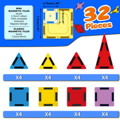 GEKETY mini magnetic tiles building ideas enable open-ended play.