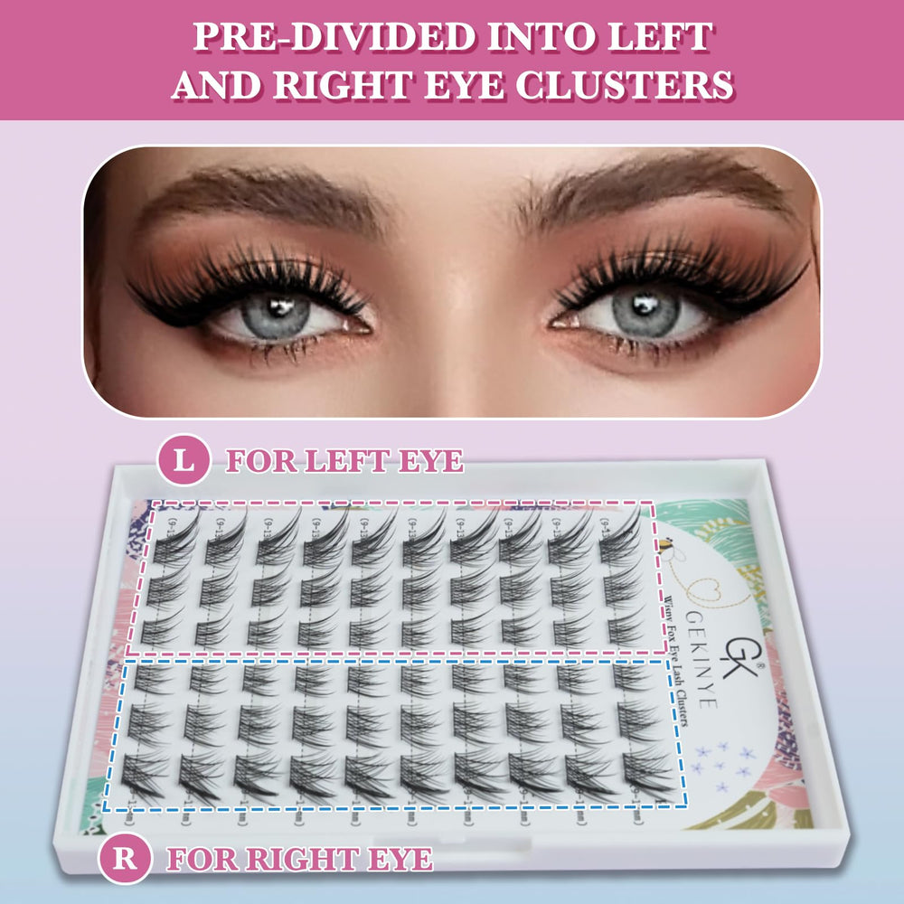 Gekinye 60 clusters mix left-right for fast, customizable looks.