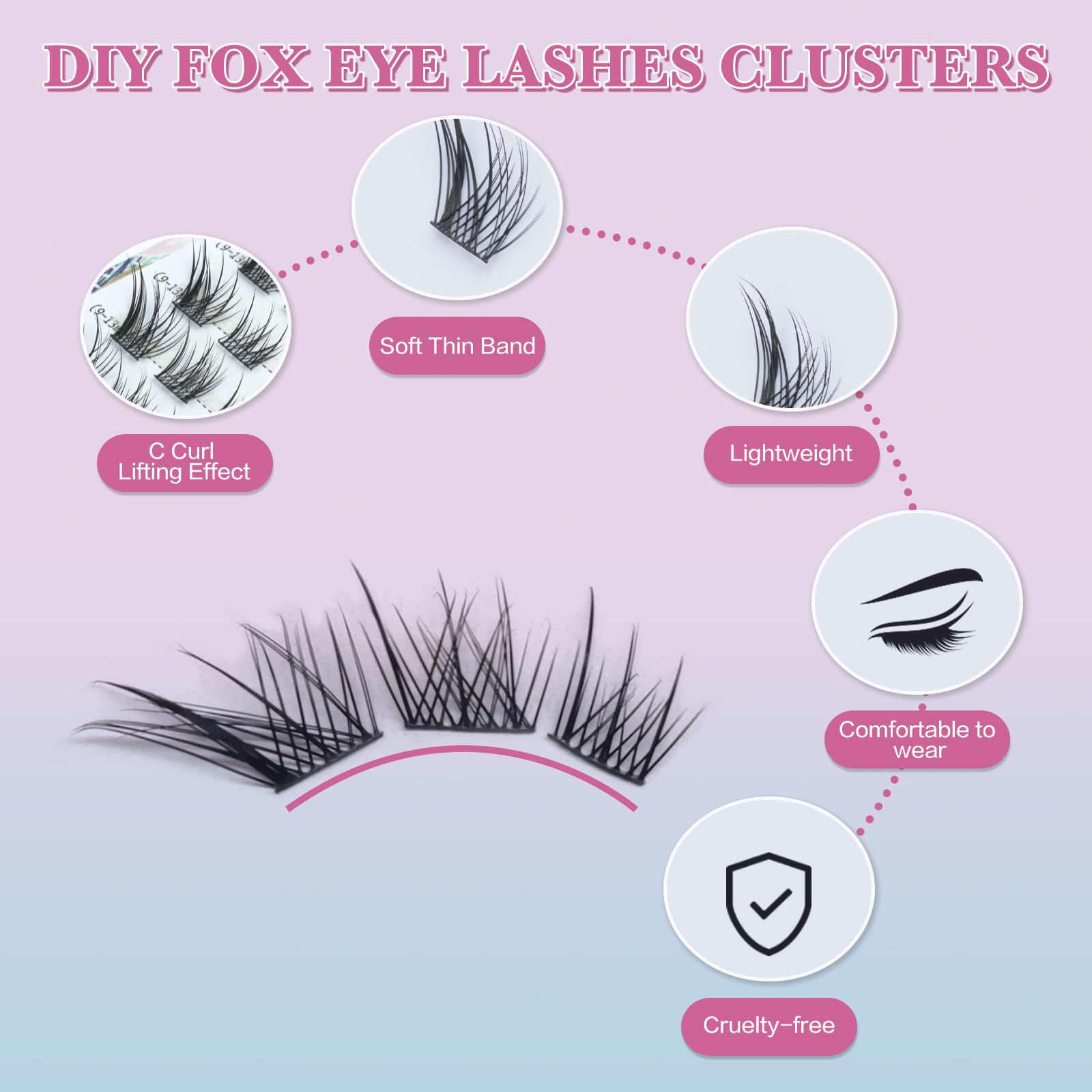 Gekinye natural fox-eye look for daytime or evening wear.