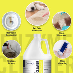 GELEAN enzyme cleaner helps reduce pet odors during routine home cleaning.