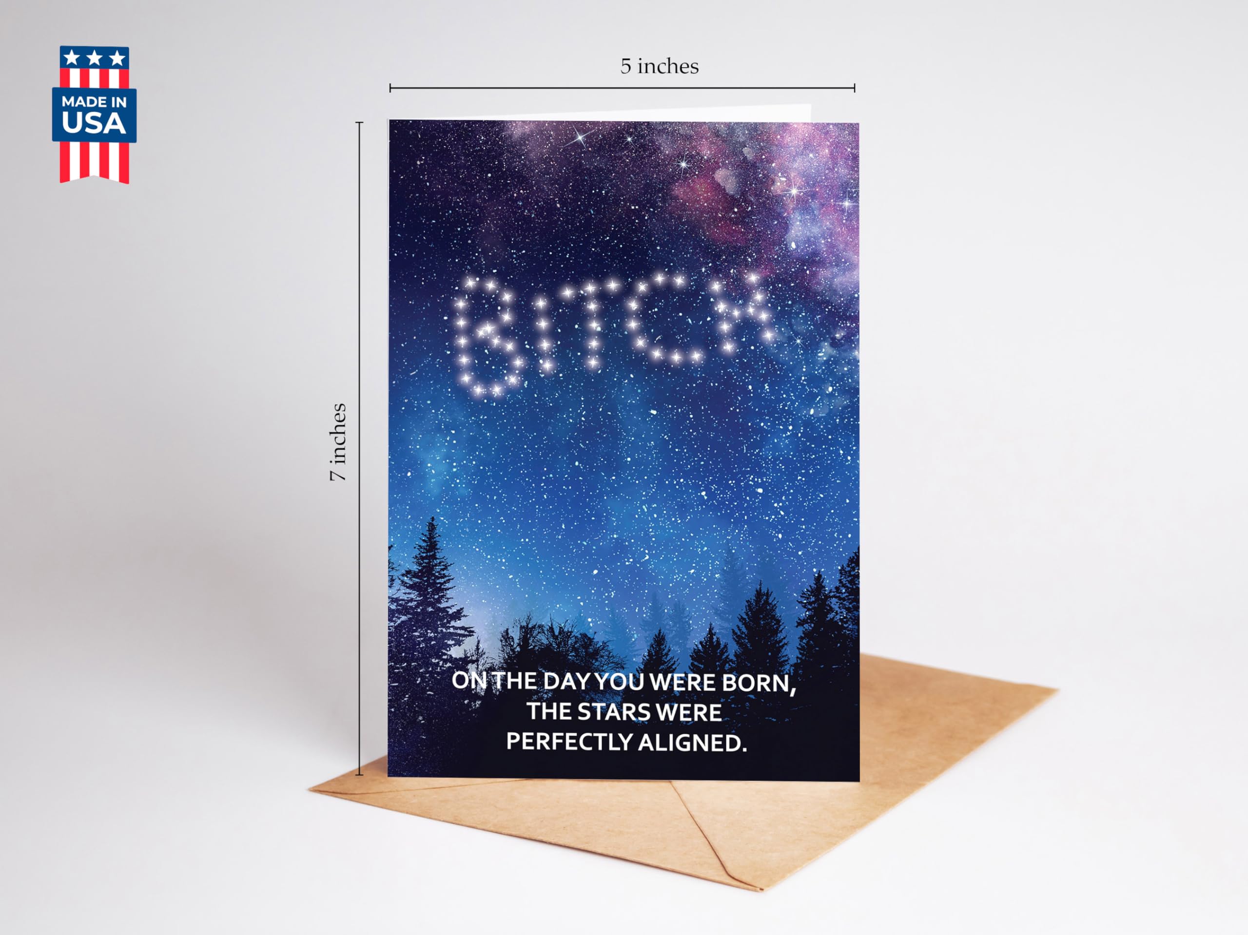 Gelid Day You Were Born kraft envelope, eco-friendly packaging adds a premium touch